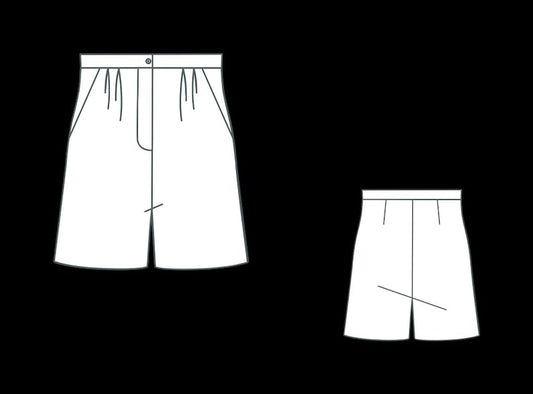 Linen Shorts and Blouse Sewing Pattern: Wide Leg, Loose Fit (XS-4XL) (PDF Pattern)