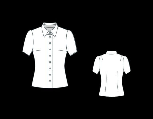 BETRAPATTERN Vintage Puff Sleeve Blouse Sewing Pattern PDF Bundle
