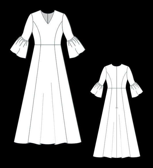 BETRAPATTERN Witch Cosplay Dress Sewing Pattern Gothic Vampire Maxi