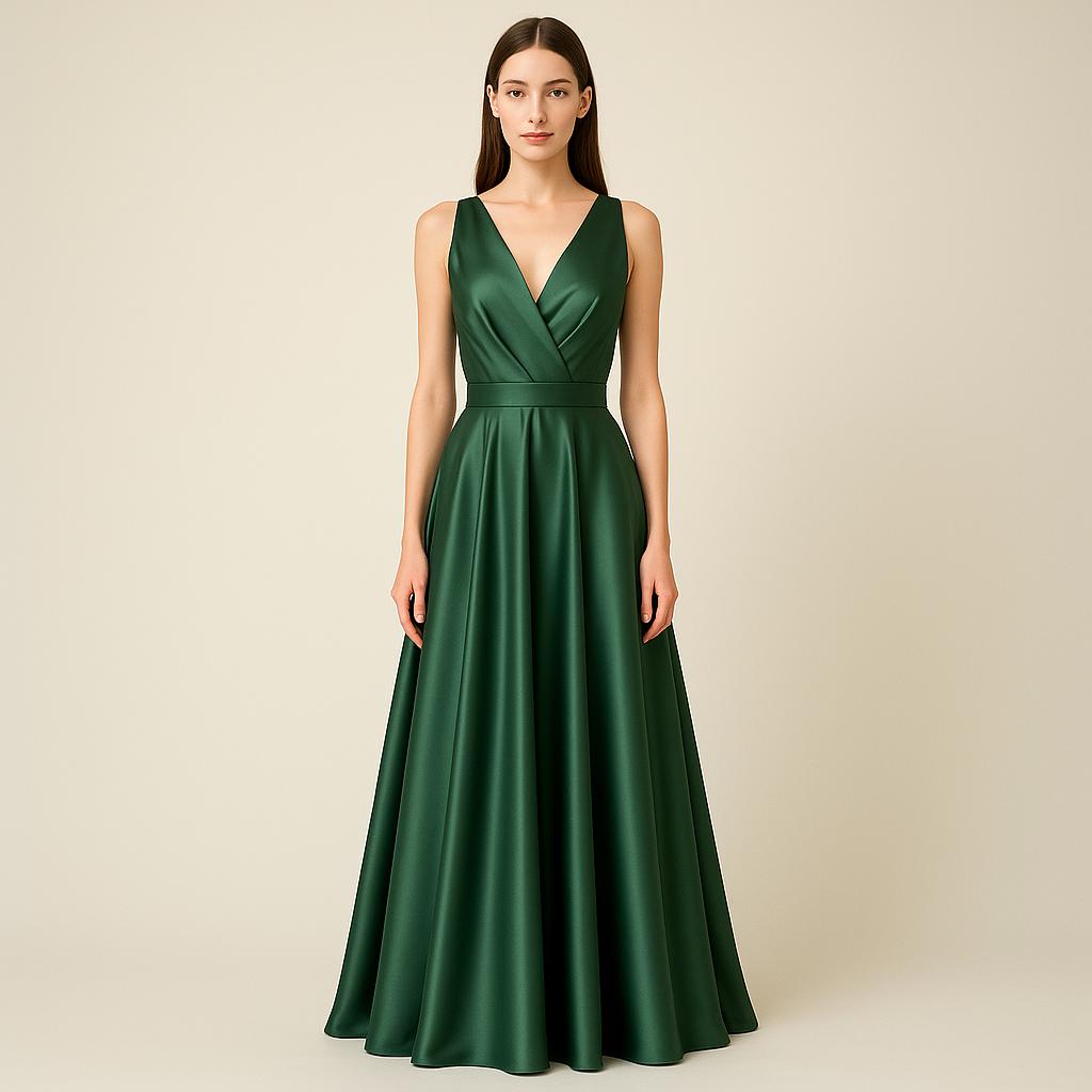 BETRAPATTERN Satin Surplice Maxi Prom Dress Digital Sewing Pattern