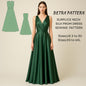BETRAPATTERN Satin Surplice Maxi Prom Dress Digital Sewing Pattern