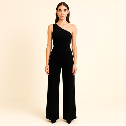 BETRAPATTERN One Shoulder Jumpsuit Sewing Pattern Palazzo Leg Digital Download