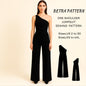 BETRAPATTERN One Shoulder Jumpsuit Sewing Pattern Palazzo Leg Digital Download