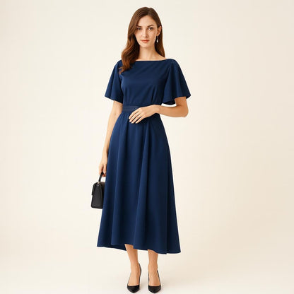 BETRAPATTERN Silk Midi Dress Sewing Pattern, Satin Evening Gown