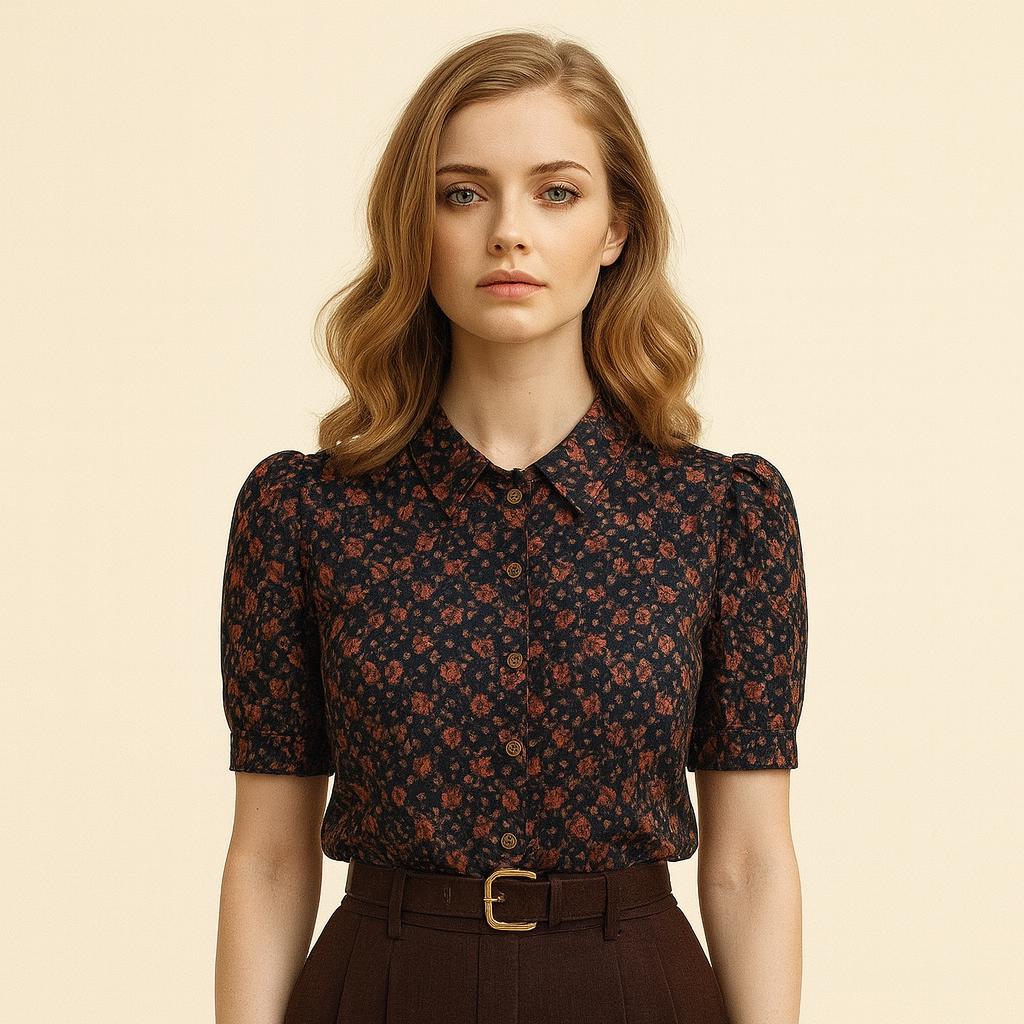 BETRAPATTERN Vintage Puff Sleeve Blouse Sewing Pattern PDF Bundle