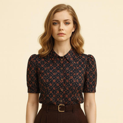 BETRAPATTERN Vintage Puff Sleeve Blouse Sewing Pattern PDF Bundle