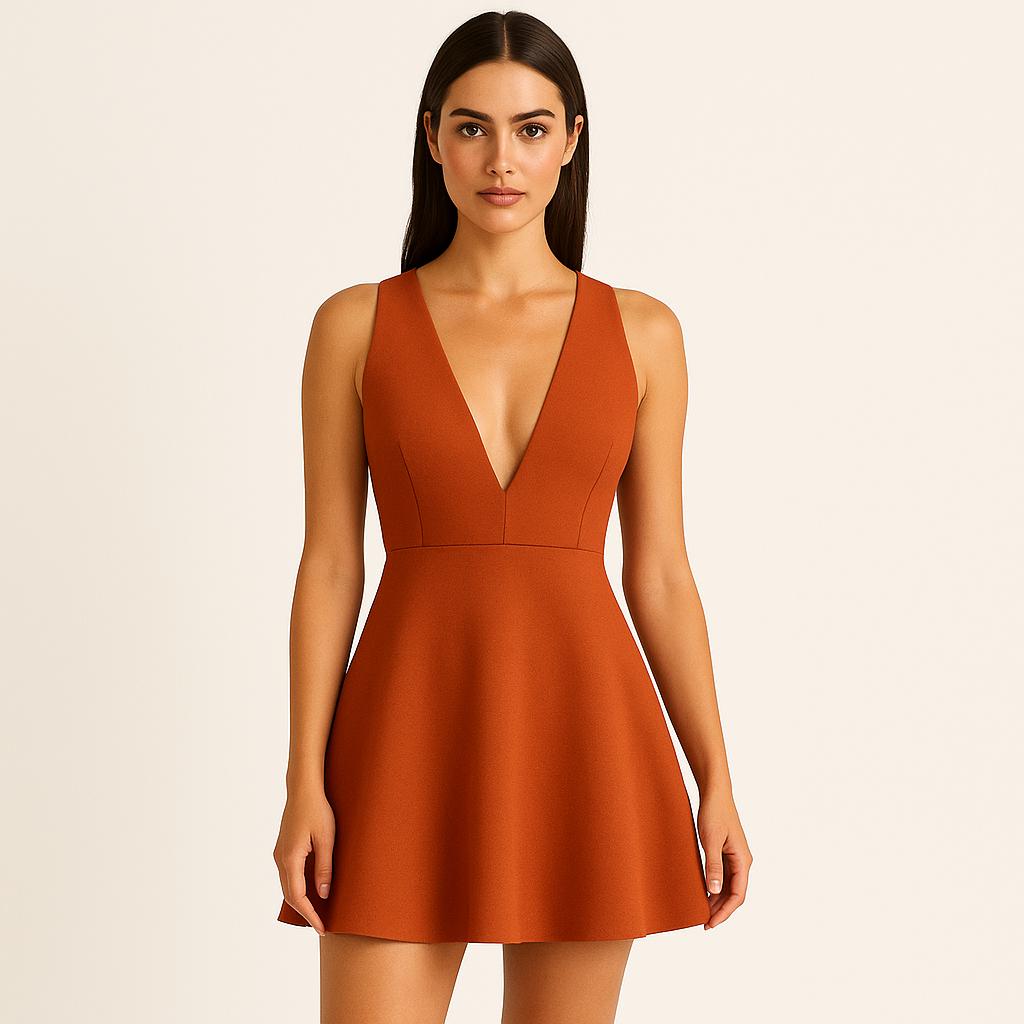 BETRAPATTERN Deep V-Neck Mini Dress Sewing Pattern Digital Download