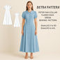 BETRAPATTERN Peter Pan Collar Maxi Dress Sewing Pattern Puff Sleeve