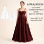 BETRAPATTERN Victorian Sweetheart Neck Dress Sewing Pattern PDF Download