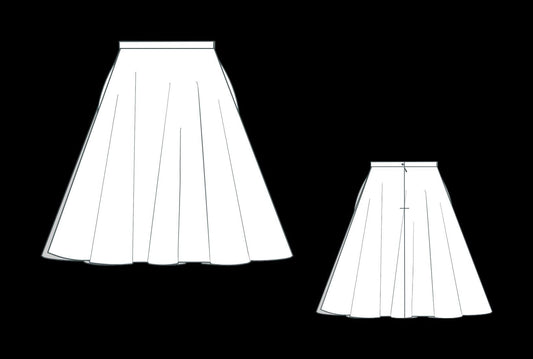 BETRAPATTERN Cottagecore Skirt Sewing Pattern Below Knee Length