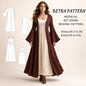 BETRAPATTERN Medieval Costume Sewing Pattern Gathered Tent Dress XS-4XL