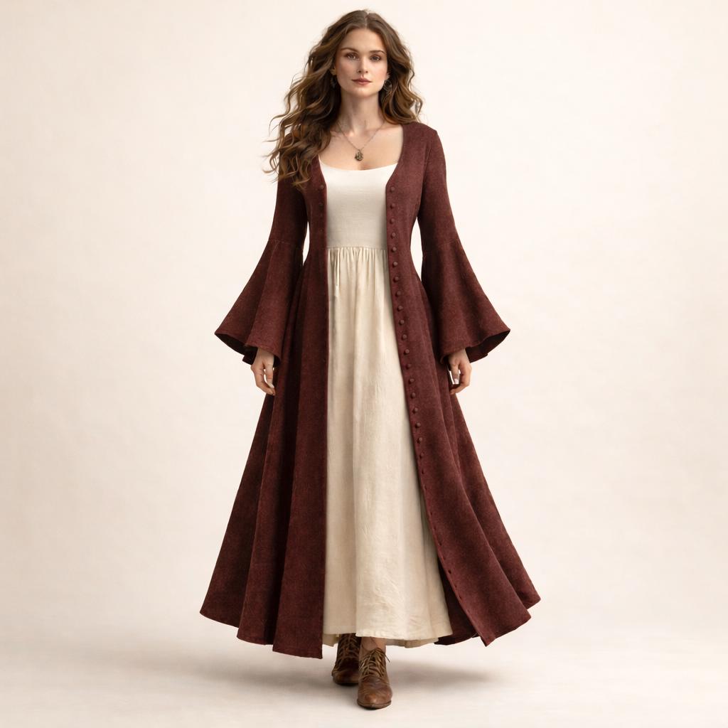 BETRAPATTERN Medieval Costume Sewing Pattern Gathered Tent Dress XS-4XL