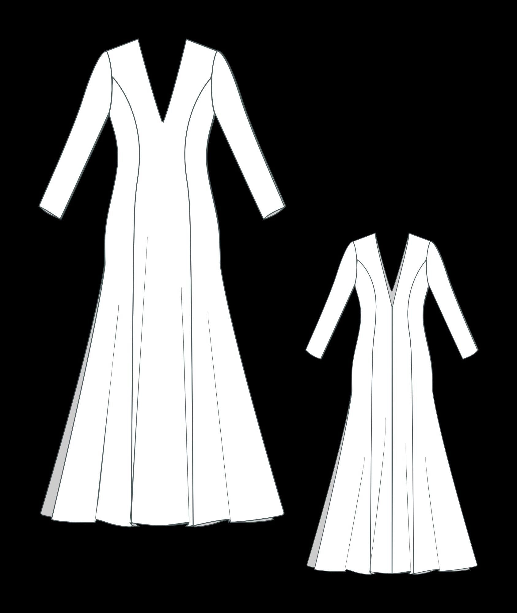 BETRAPATTERN V-Neck Bridal Gown Sewing Pattern Wedding Maxi Dress