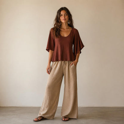 BETRAPATTERN Bohemian Blouse Sewing Pattern Flared Sleeve PDF Bundle