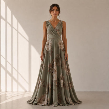 BETRAPATTERN Ruched Surplice Neck Maxi Dress Sewing Pattern Digital Download