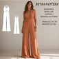 BETRAPATTERN Bohemian Wide Leg Jumpsuit Sewing Pattern Halter Neck XS-4XL